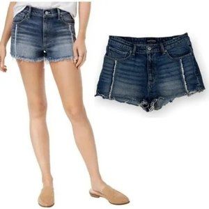 Lucky BRAND The HIGH RISE SHORTY Raw Hem Denim SHORTS Stretchy WOMEN 10/30